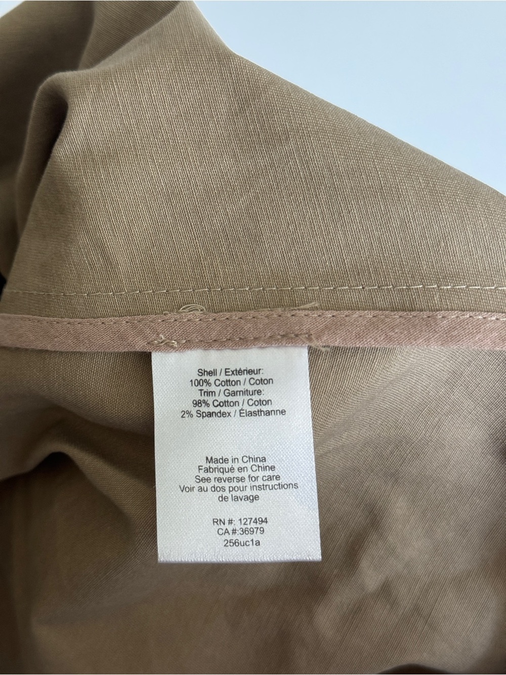 HEARTLOOM Khaki Single-Breasted Belted Trench Coat with Corduroy & Plaid Detail - Picture 10 of 12